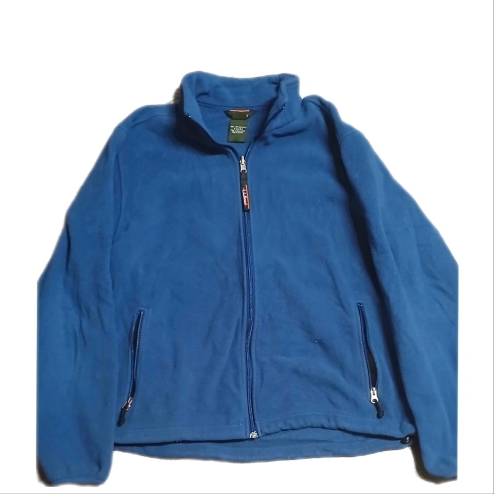 L.L.Bean Blue Fleece Jacket,Vintage 1990s LL Bean Zip Up Fleece Sweater Navy Blu